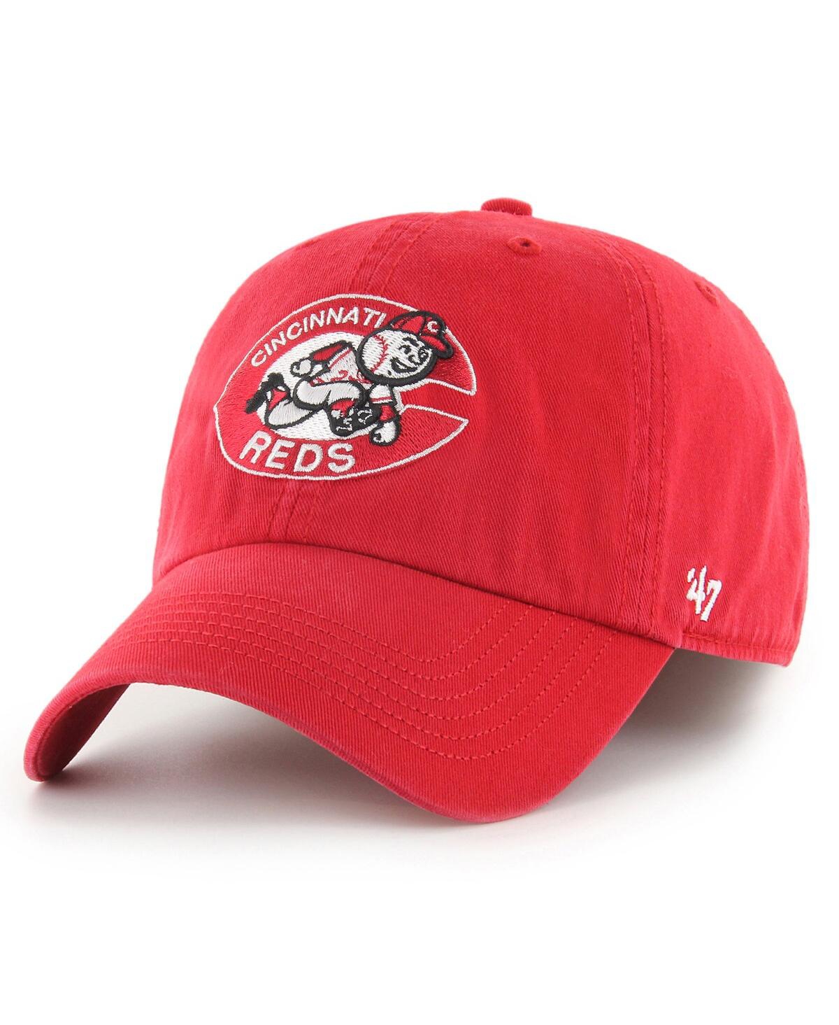 47 Brand Men's ' Red Cincinnati Reds Cooperstown Collection Franchise Fitted Hat
