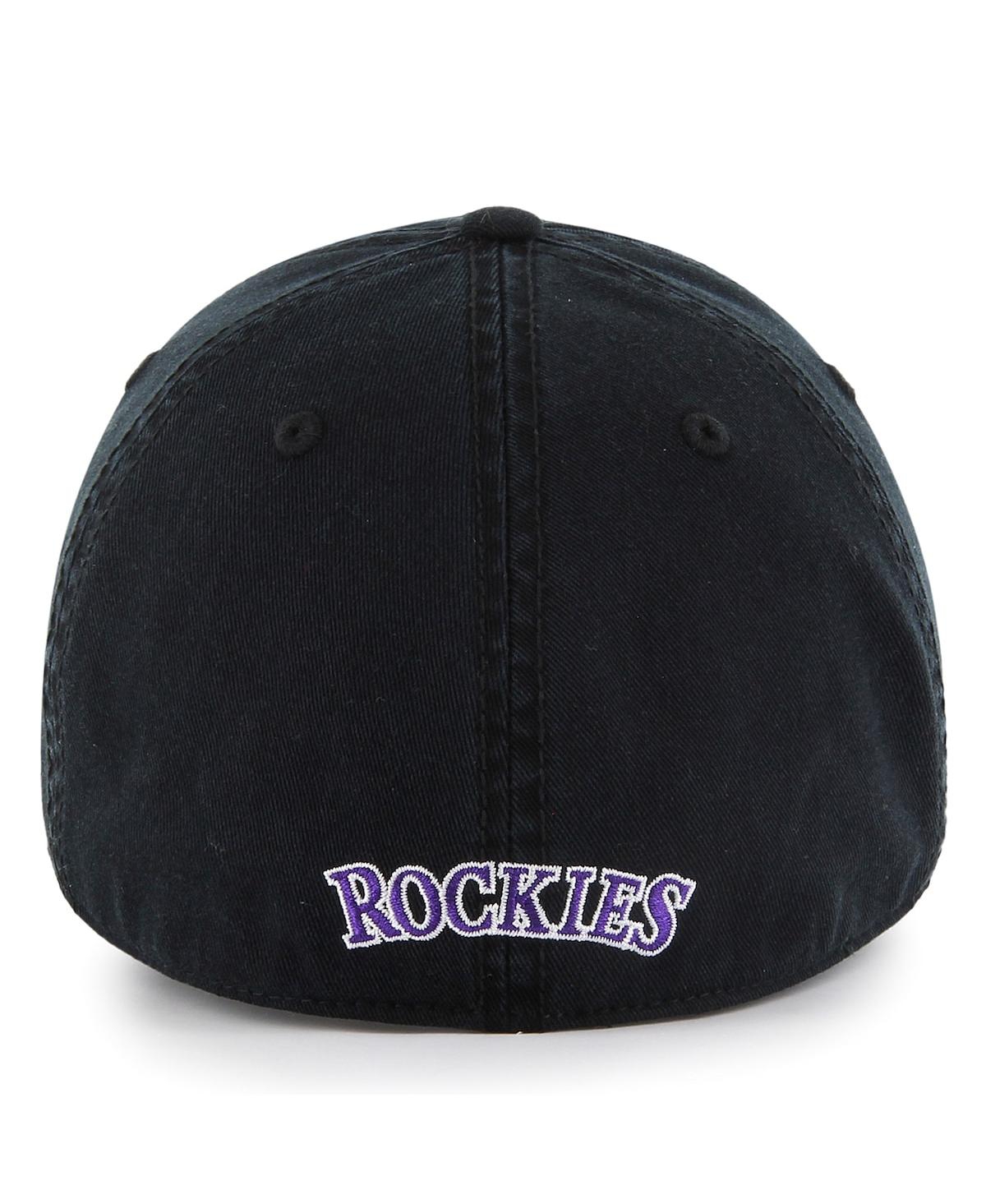 47 BRAND MEN'S '47 BRAND BLACK COLORADO ROCKIES COOPERSTOWN COLLECTION FRANCHISE FITTED HAT 
