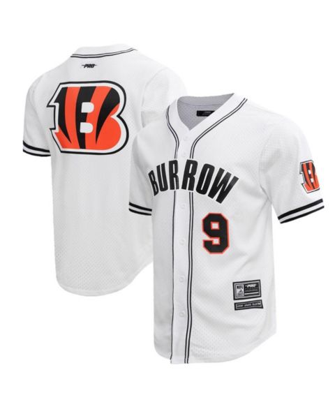 Мужская рубашка Pro Standard Joe Burrow White Cincinnati Bengals Baseball Player Button-Up