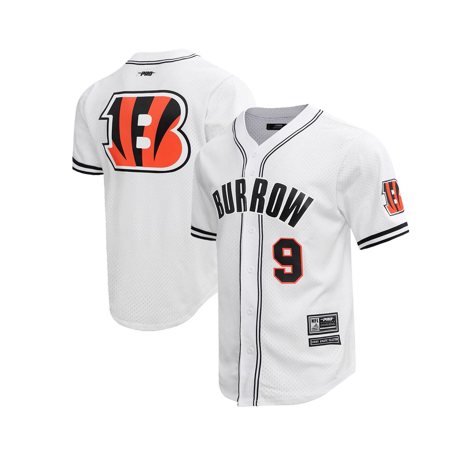 Men's Joe Burrow White Cincinnati Bengals Baseball Player Button-Up Shirt