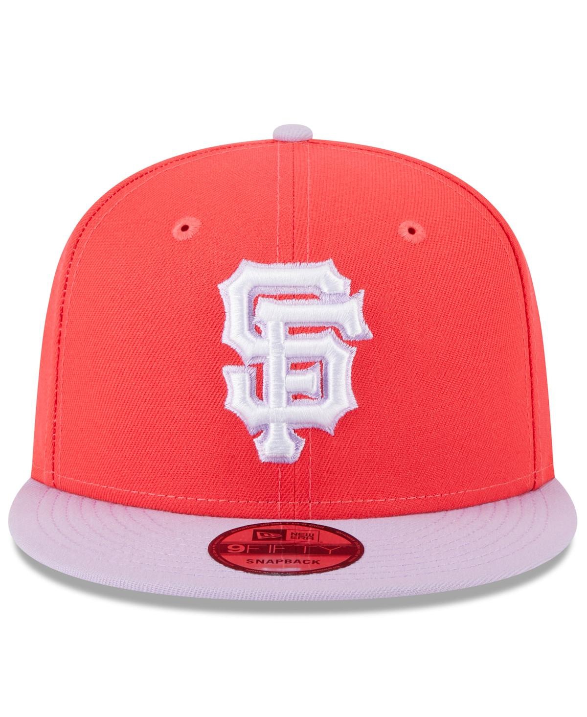 New Era Men's  Red, Purple San Francisco Giants Spring Basic Two-tone 9fifty Snapback Hat In Red,purple