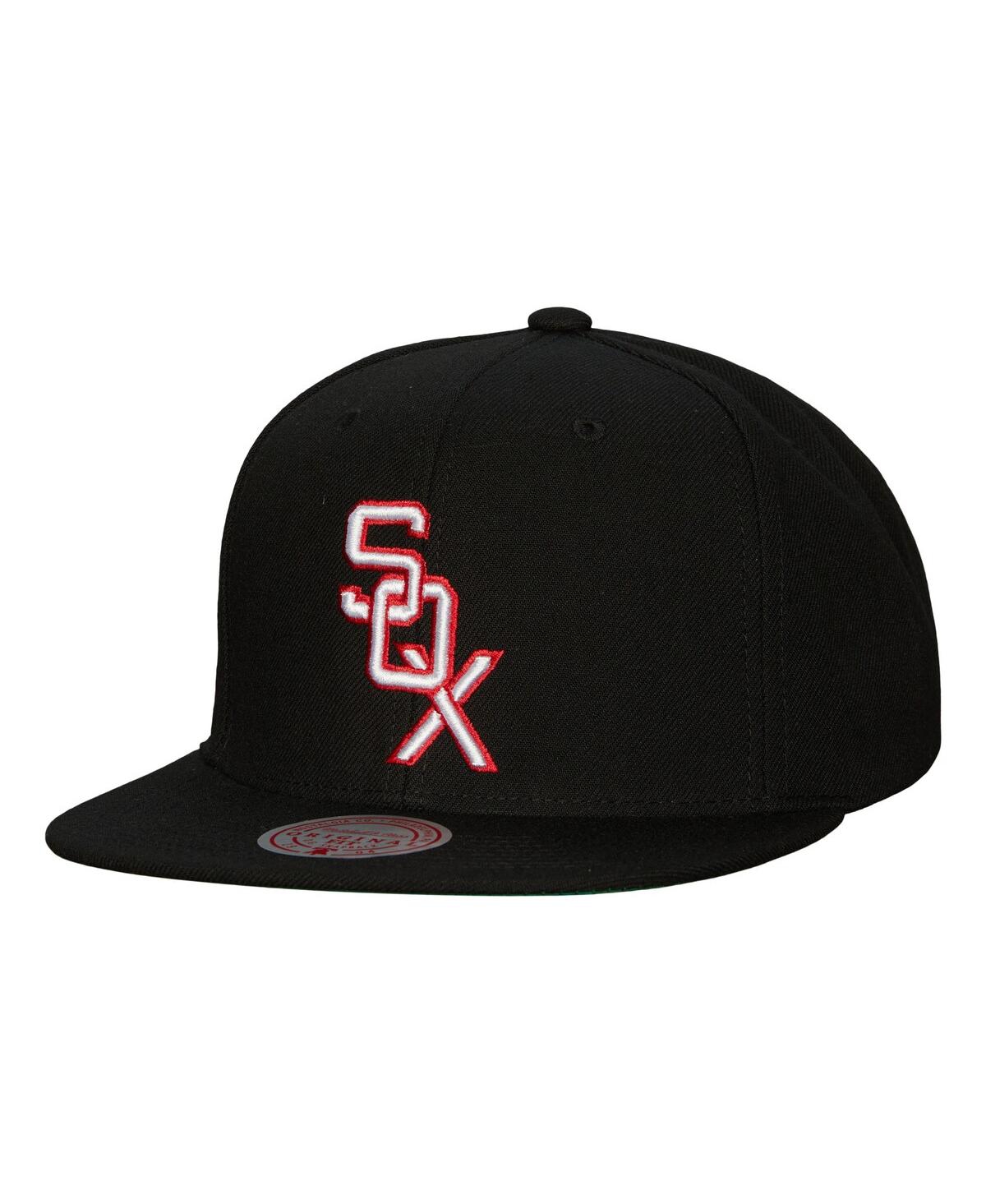 Mitchell & Ness Men's  Black Chicago White Sox Cooperstown Collection Evergreen Snapback Hat In Black