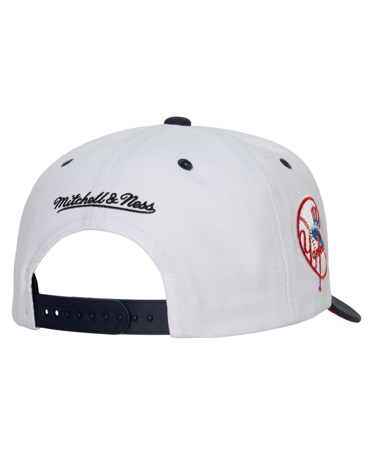 Mitchell & Ness Men's  White New York Yankees Cooperstown Collection Pro Crown Snapback Hat In White