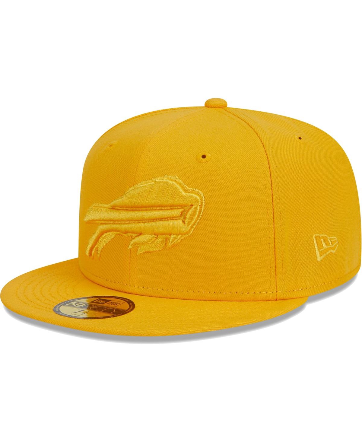 Shop New Era Men's  Gold Buffalo Bills Color Pack 59fifty Fitted Hat