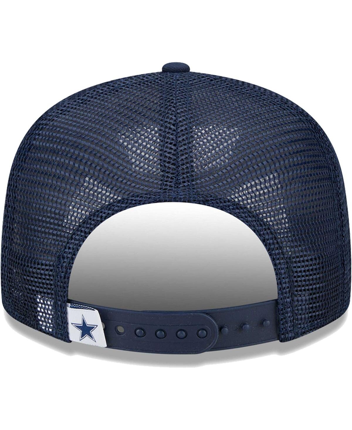 Big Boys and Girls New EraDallas Cowboys Main Trucker 9FIFTY Snapback Hat - Navy