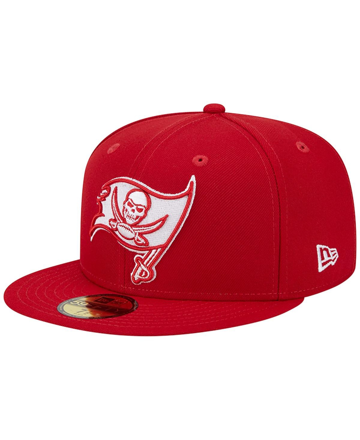 Shop New Era Men's  Scarlet Tampa Bay Buccaneers Super Bowl Xxxvii Main Patch 59fifty Fitted Hat