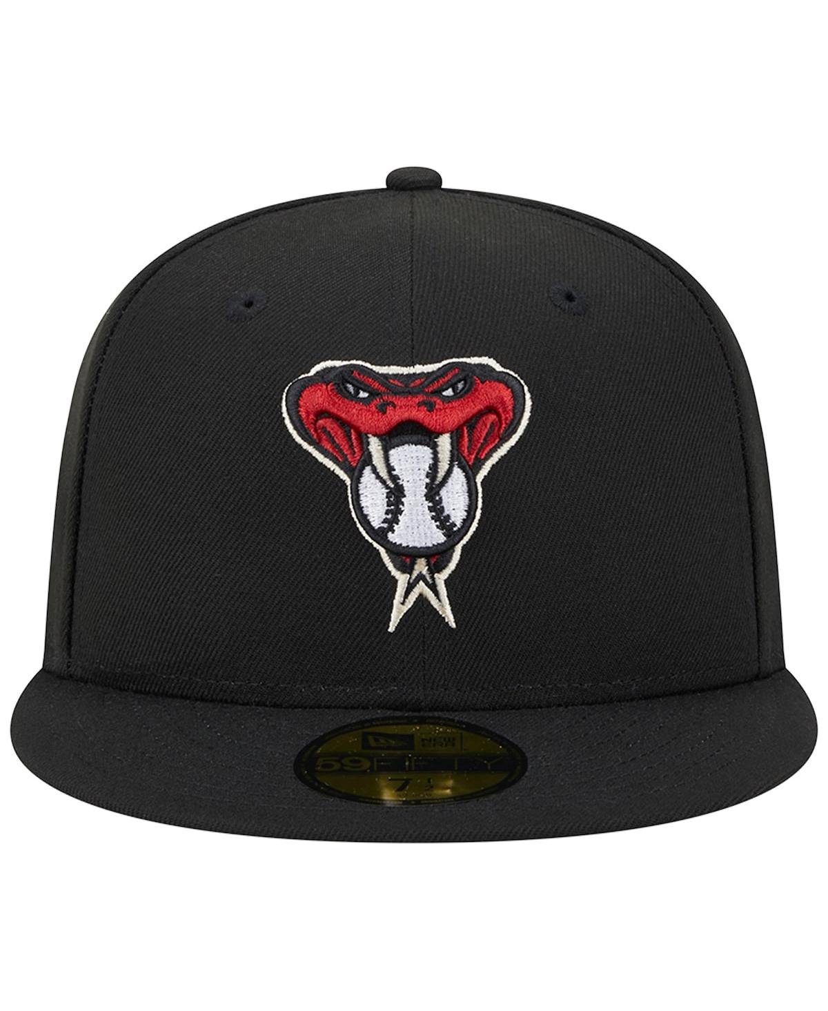 New Era Men's  Black Arizona Diamondbacks Alternate Logo 2001 World Series Team Color 59fifty Fitted In Black