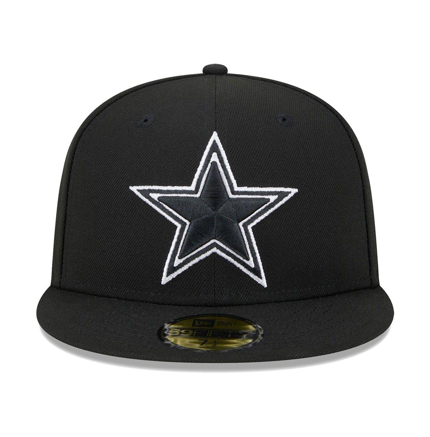 Мужская кепка New Era Black Dallas Cowboys Main Patch 59FIFTY Fitted Hat — фото 3