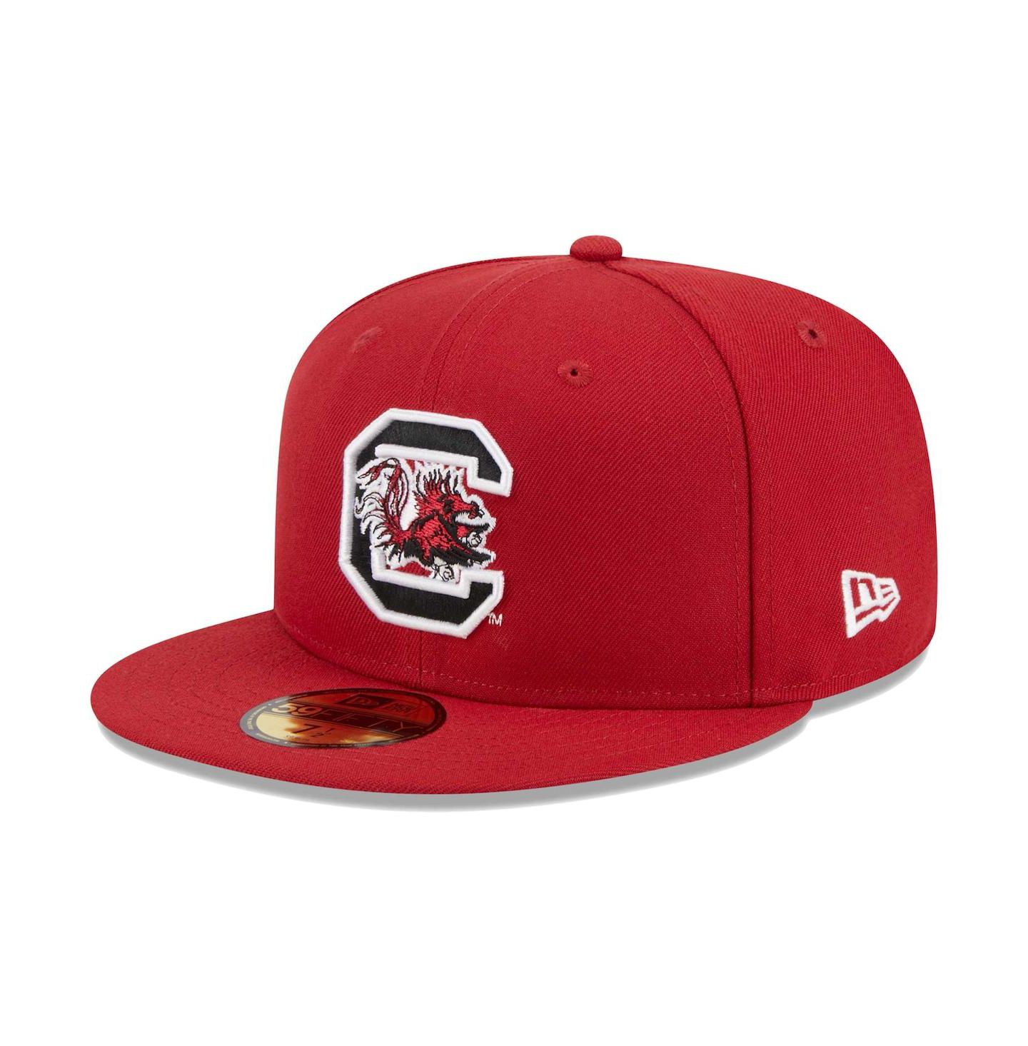 Мужская кепка New Era Garnet South Carolina Gamecocks Evergreen 59FIFTY Fitted Hat — фото 2