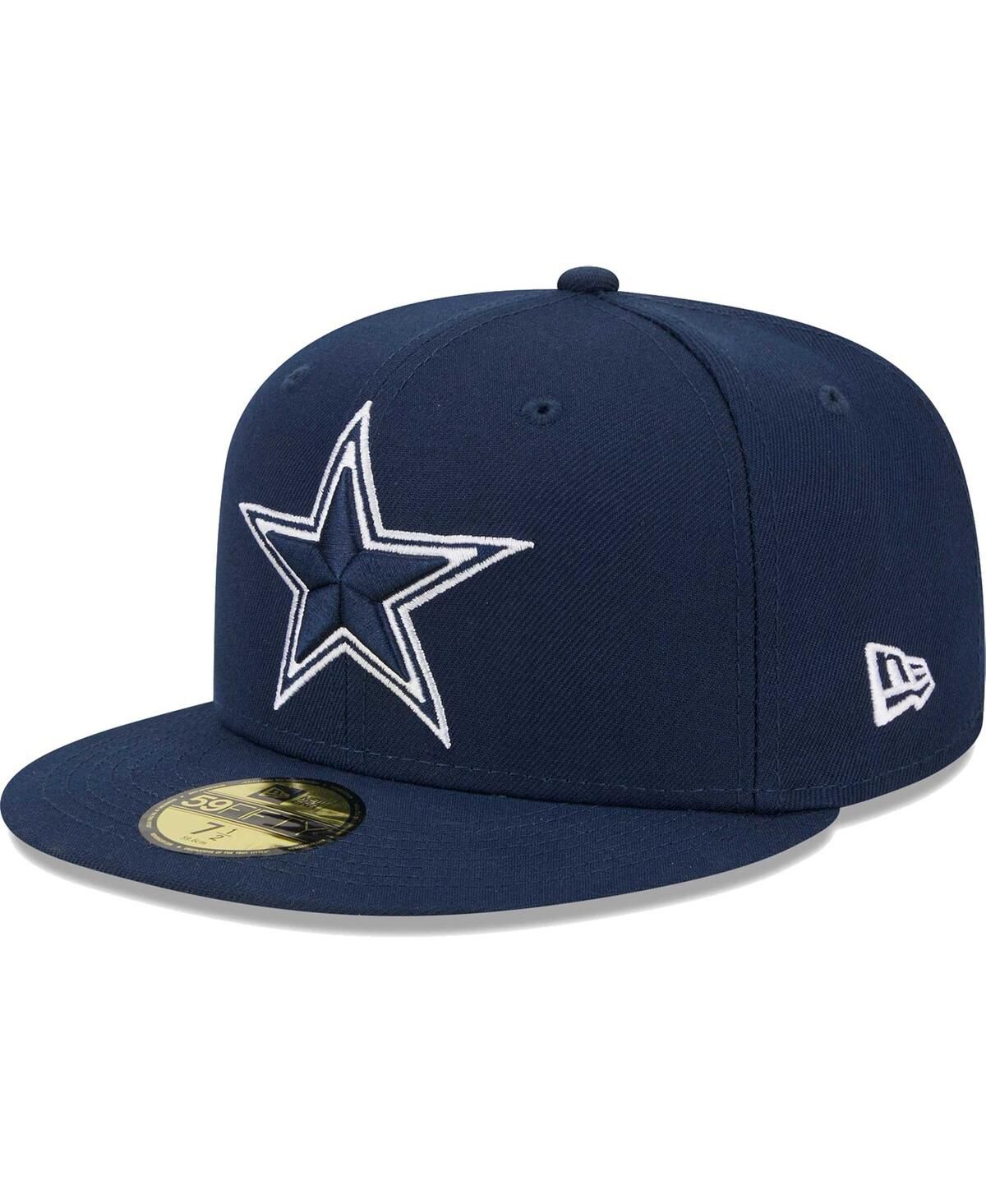 Мужская темно-синяя приталенная шляпа Dallas Cowboys Main 59 FIFTY