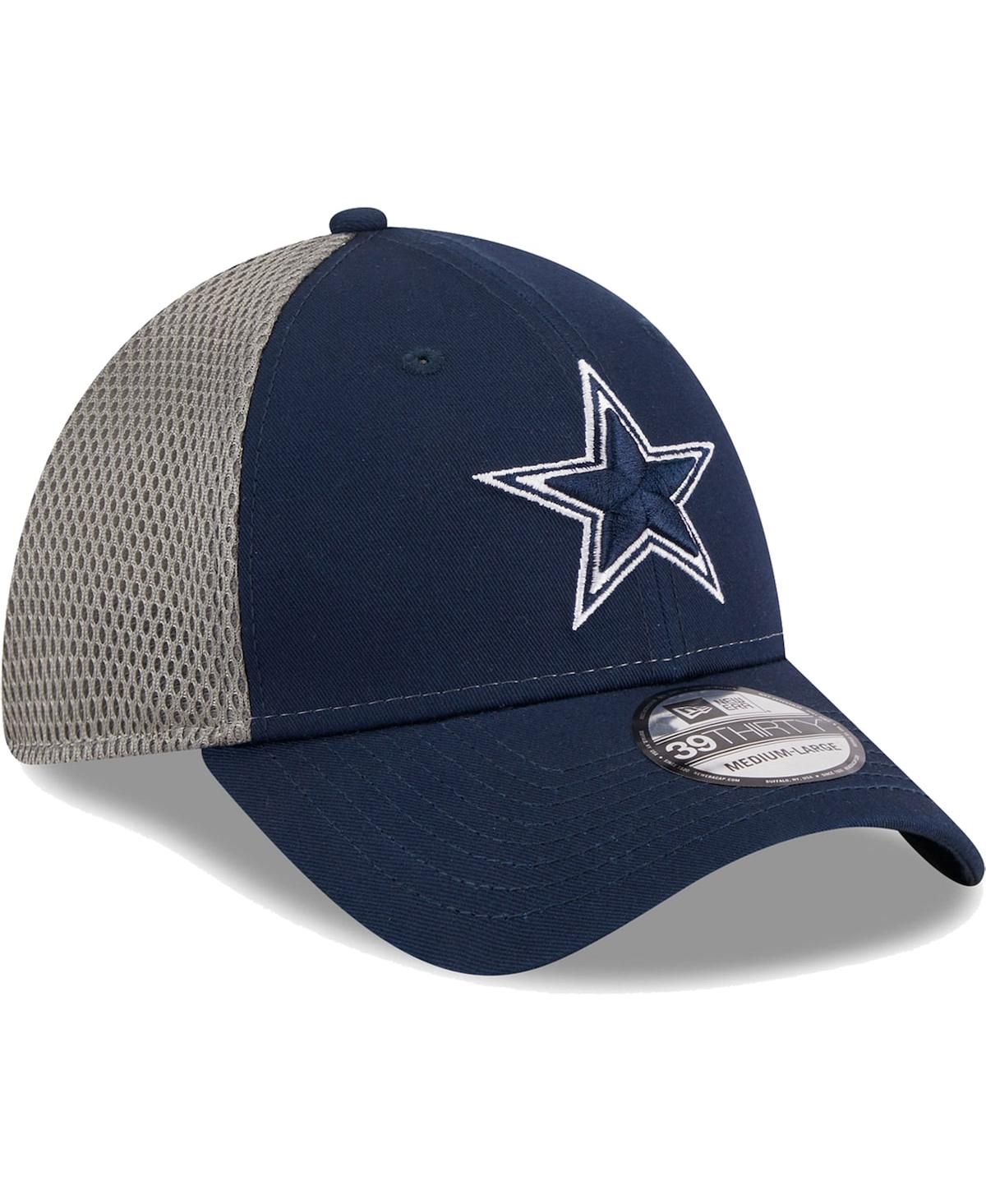 New Era Men's  Navy, Graphite Dallas Cowboys Retro Joe Main Neo 39thirty Flex Hat In Navy,graphite