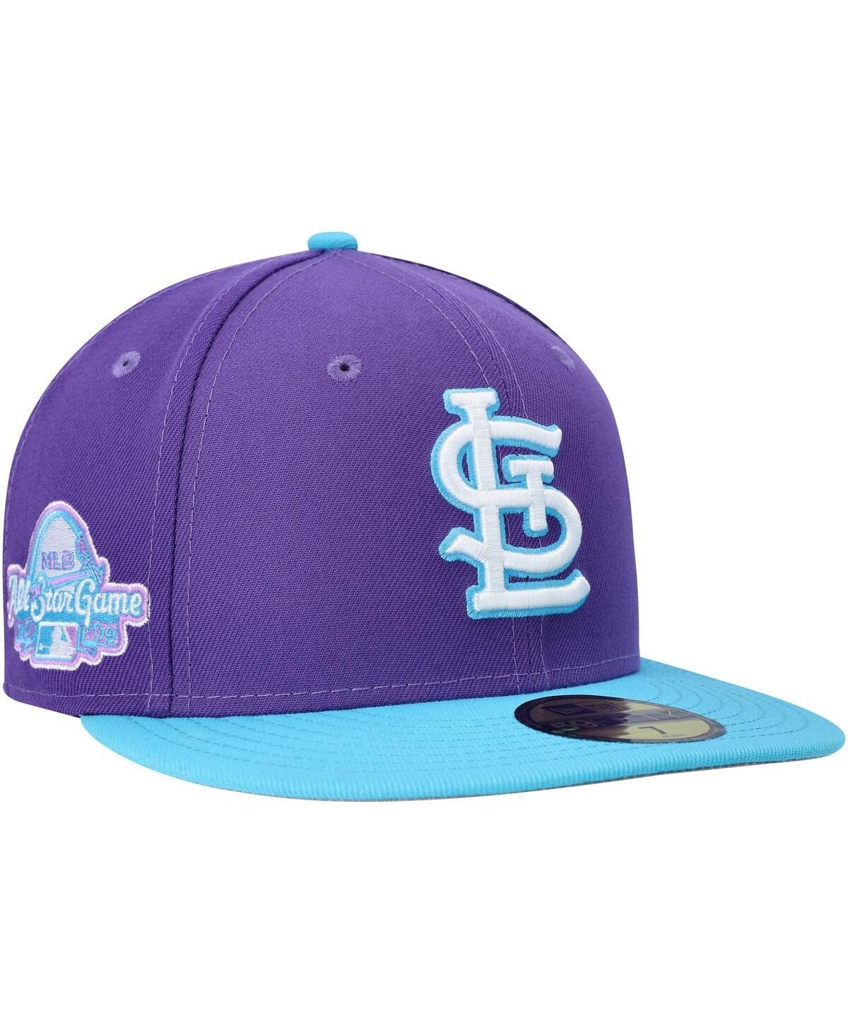 Shop New Era Men's  Purple St. Louis Cardinals Vice 59fifty Fitted Hat