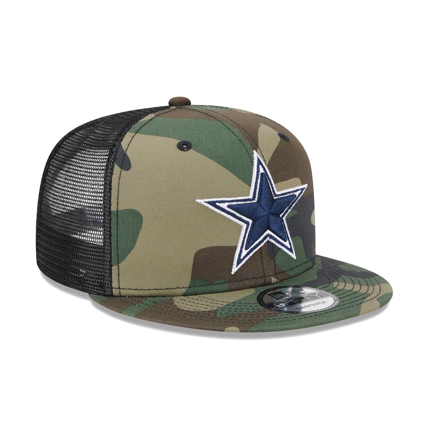 Мужская кепка New Era Camo Dallas Cowboys Main Trucker 9FIFTY Snapback Hat — фото 4