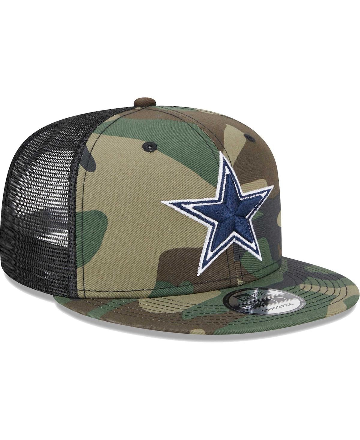 New Era Men's  Camo Dallas Cowboys Main Trucker 9fifty Snapback Hat In Camo