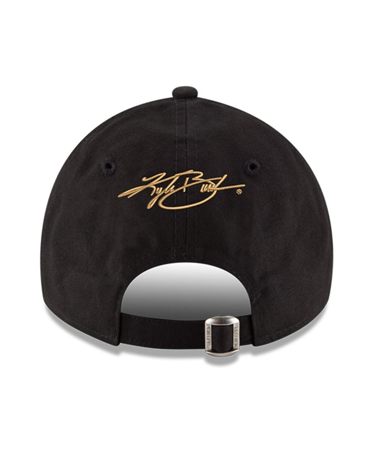 Men's New Era Black Kyle Busch Team Enzyme Washed 9TWENTY Adjustable Hat