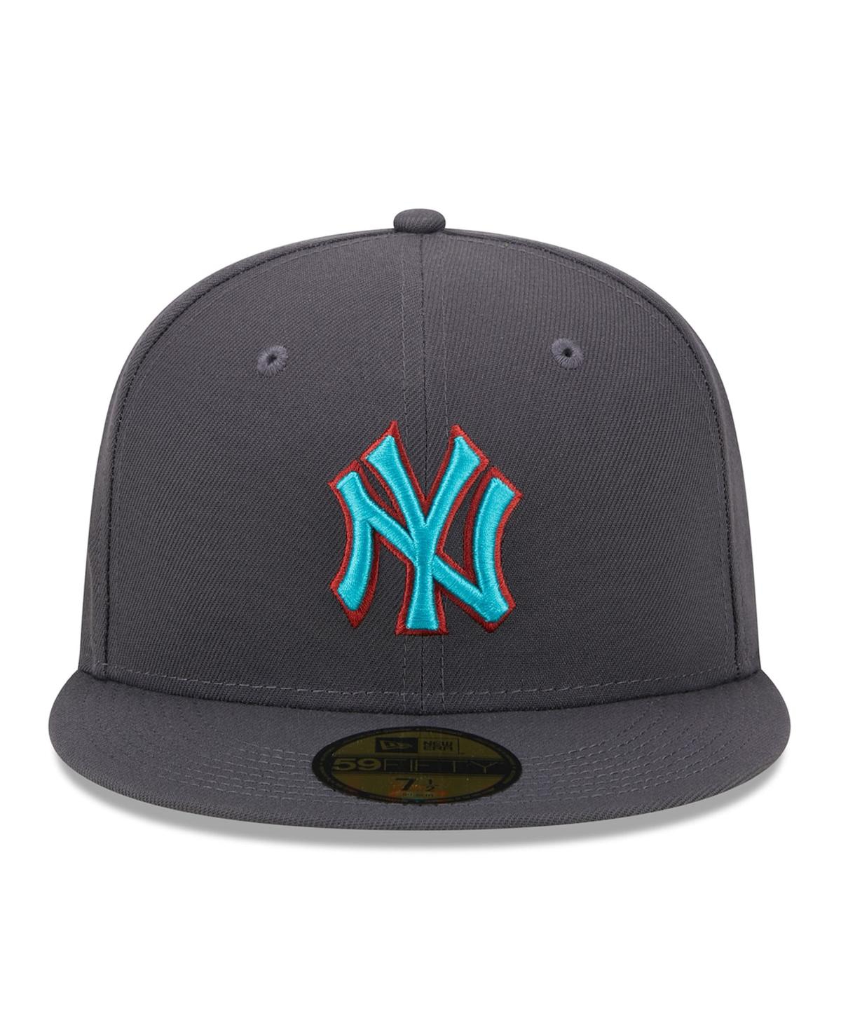 Men's New EraNew York Yankees Print Undervisor 59FIFTY Fitted Hat - Graphite