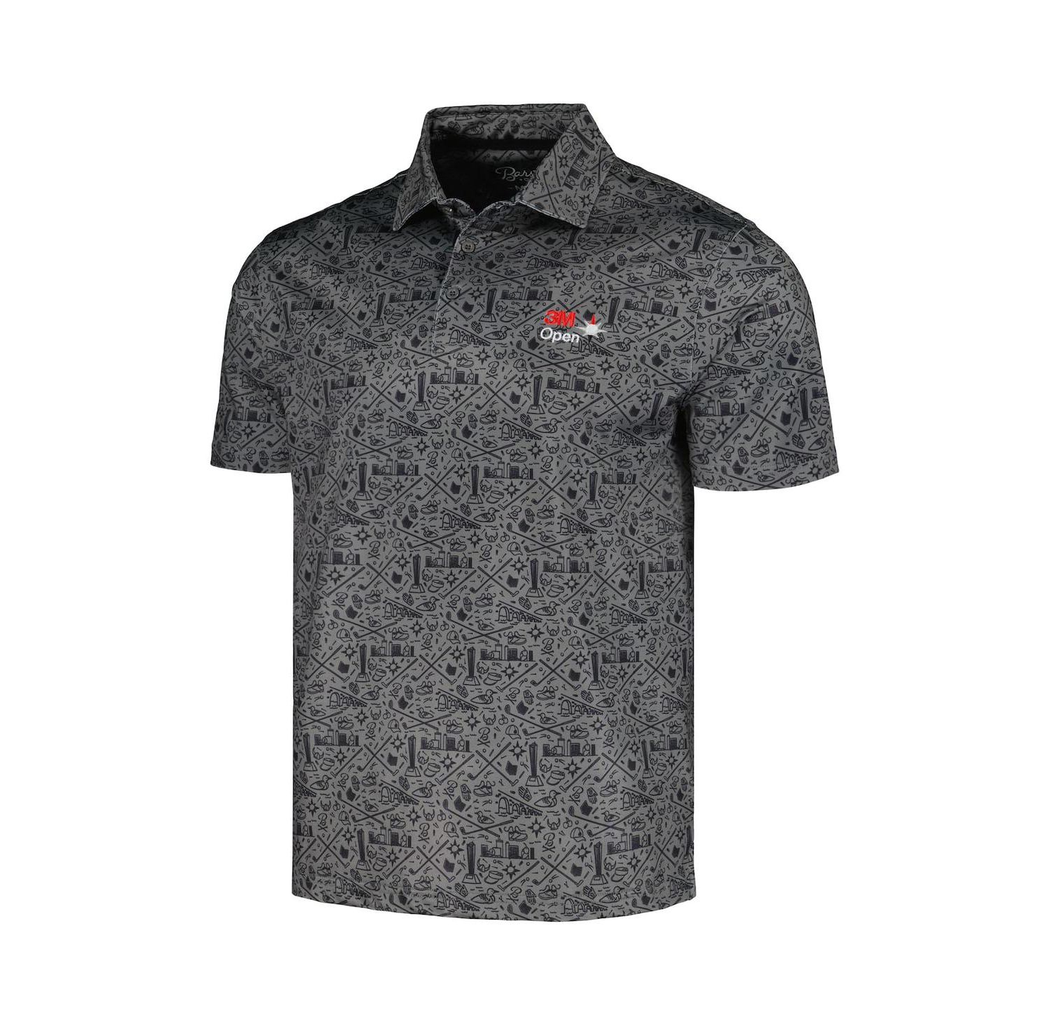 Men's Black 3M Open Polo Shirt