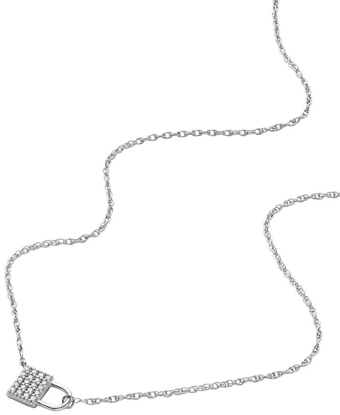 Fossil Sterling Silver Lock Chain Necklace Macy's