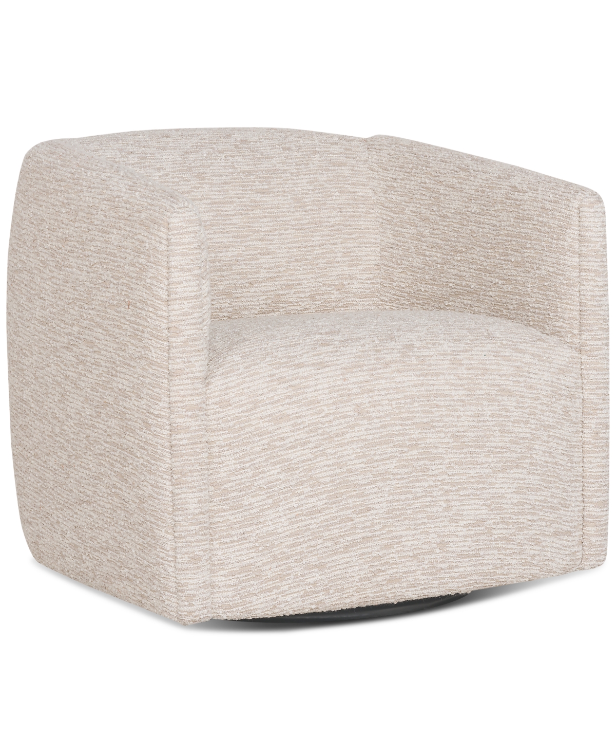 Macy's Dawkins 31" Aline Fabric Swivel Chair, Created For  In Cream
