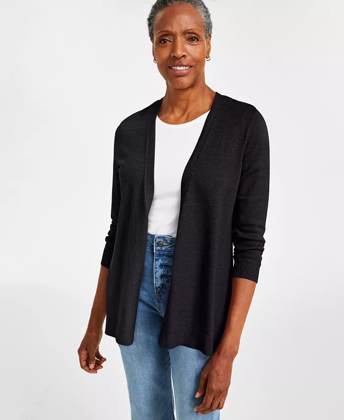Style & Co Petite Open-Front Cardigan, Macy's Exclusive
