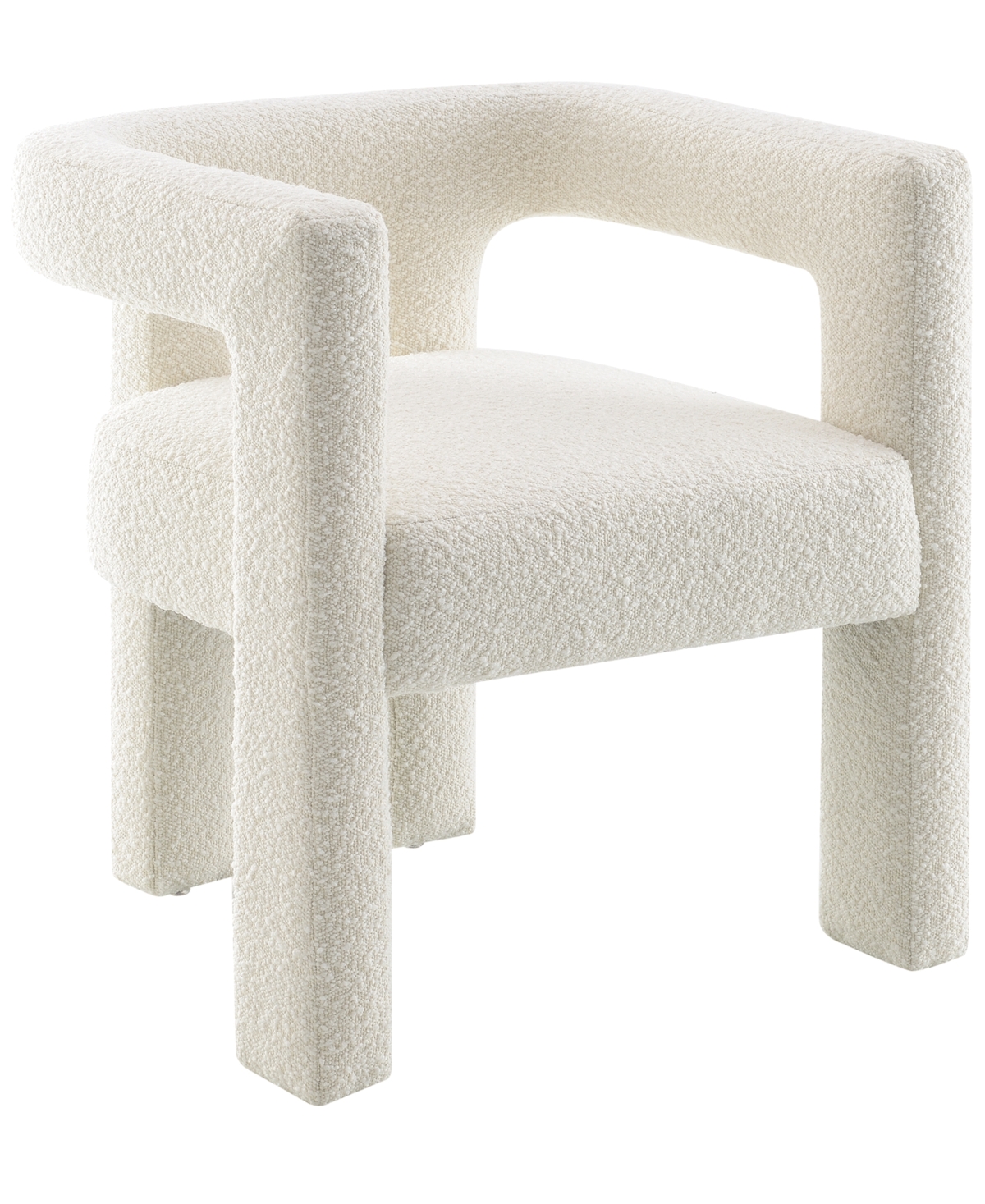 Abbyson Living Mandy 28" Boucle Fabric Dining Chair In Ivory