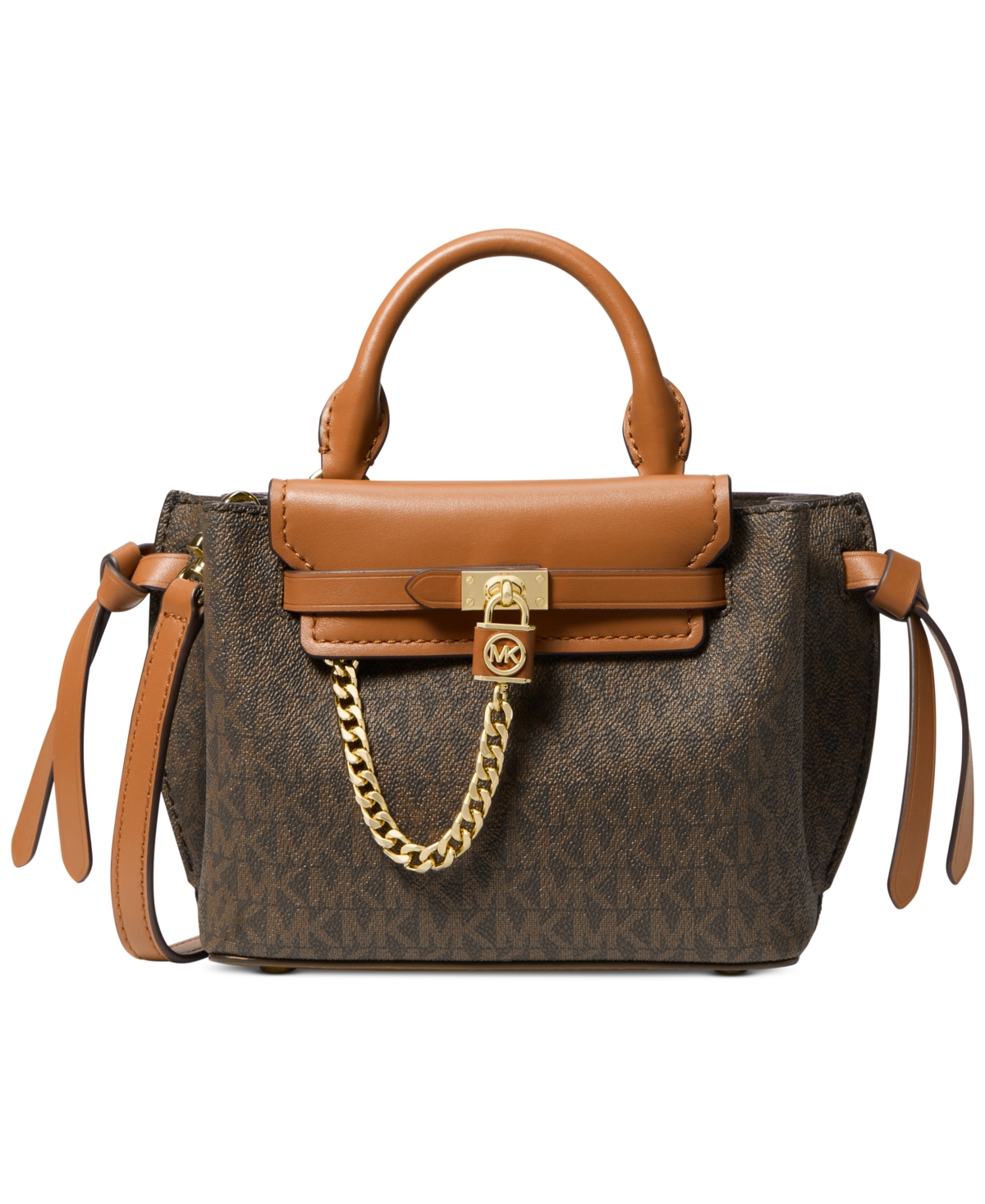MICHAEL Michael Kors Hamilton Legacy Extra-small Leather Belted Satchel in  Metallic
