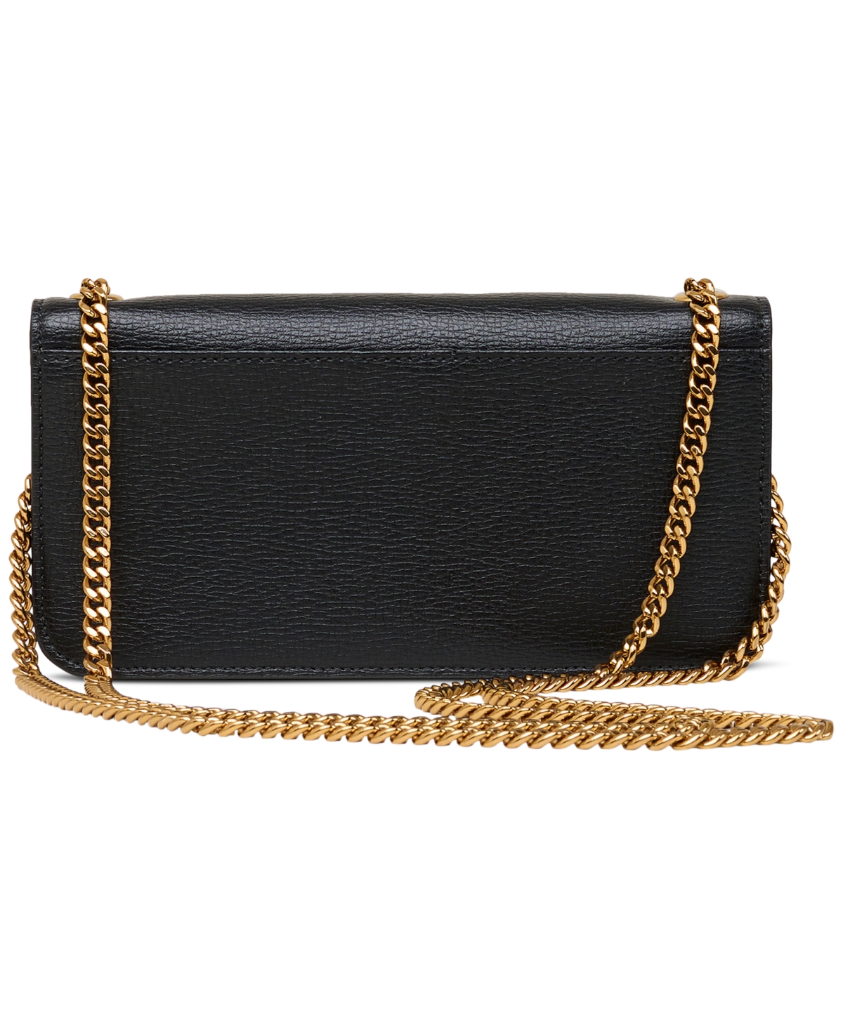 Karl Lagerfeld Kosette Leather Wallet On A Chain In Gray
