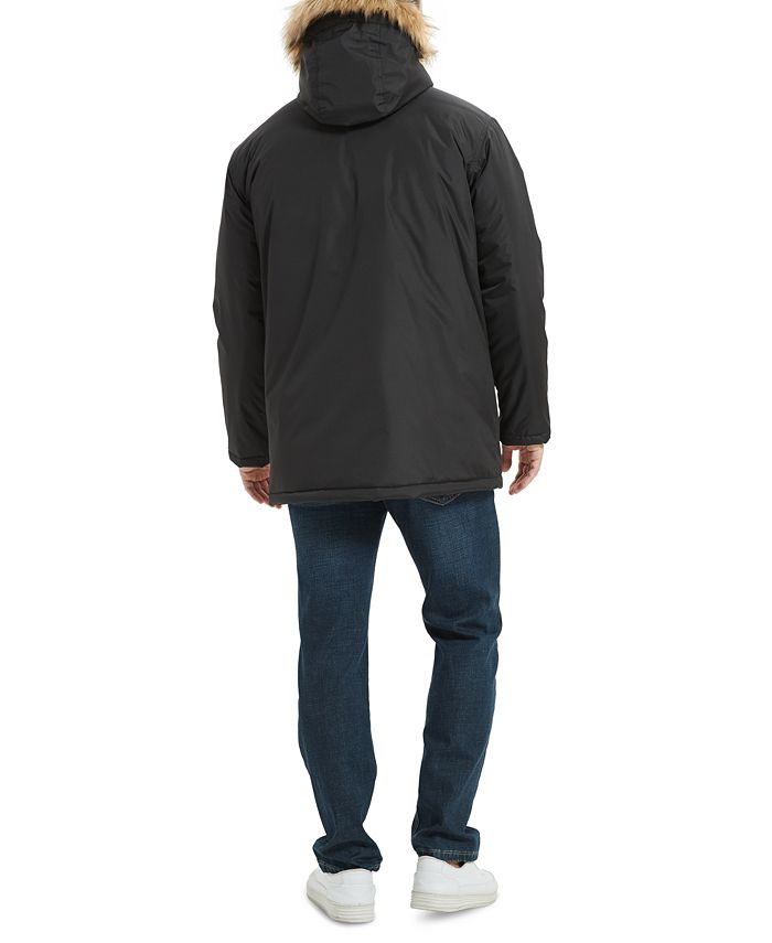 Hawke & Co. Men's Hooded FullZip Snorkel Jacket with FauxFur Trim