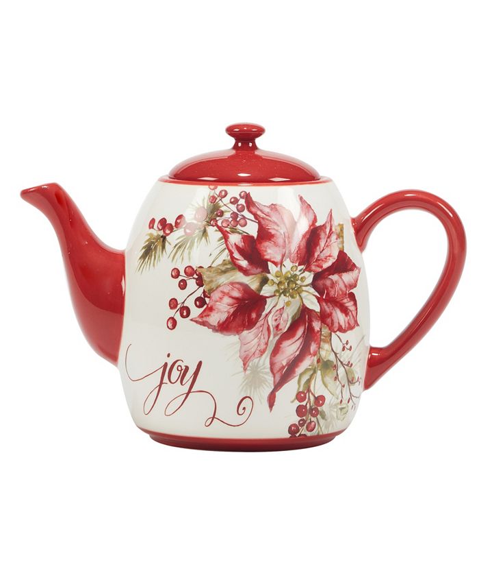 Certified International Winters Joy Teapot 40 oz Macy's