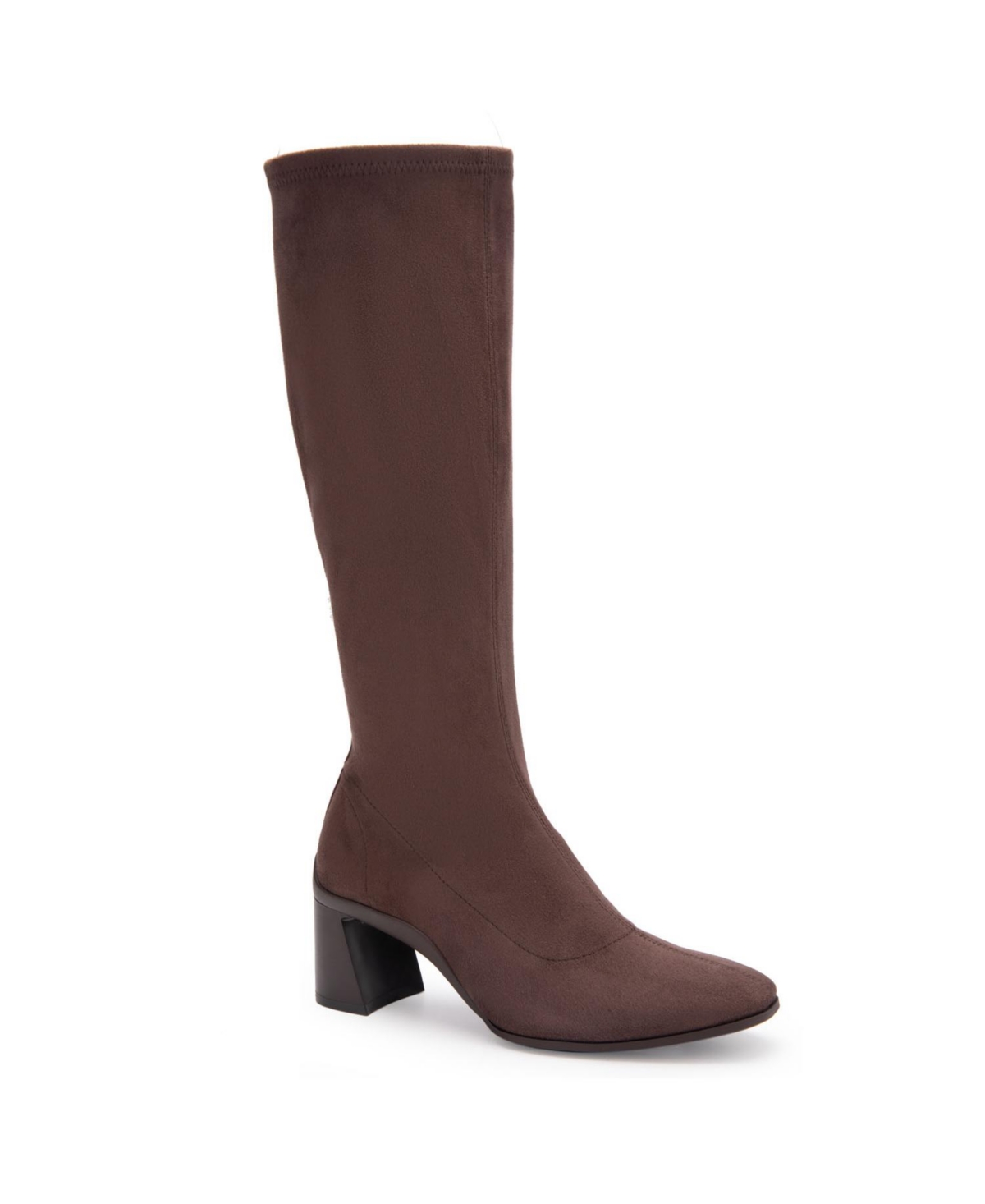 Shop Aerosoles Centola Boot-dress Boot-tall-mid Heel In Java Faux Suede
