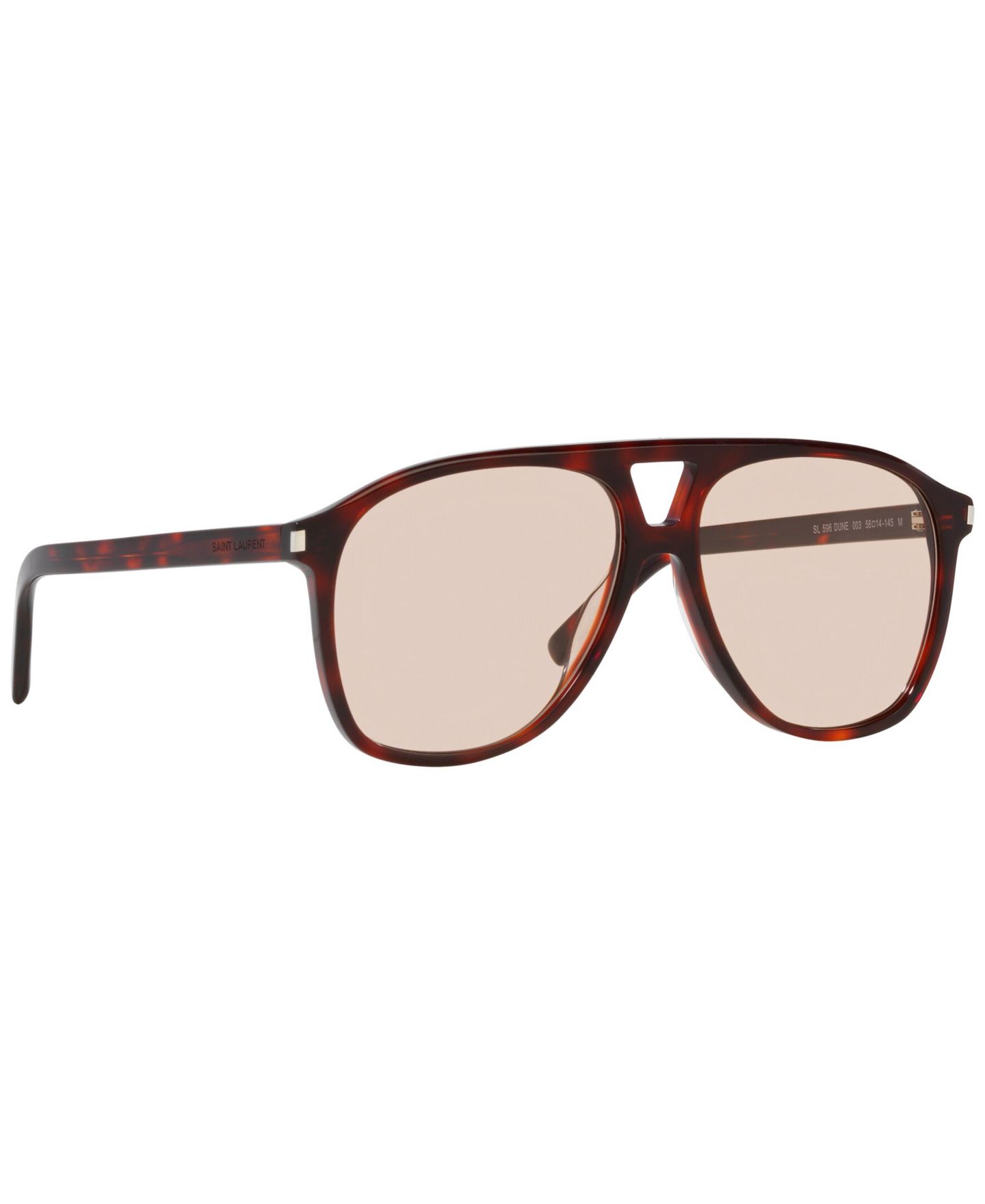 Женские солнцезащитные очки Saint Laurent Sunglasses, SL 596 Dune, цвет: Черепаховый — фото 2