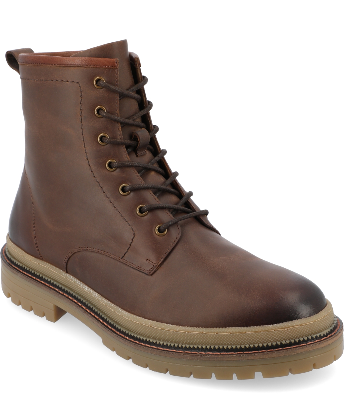 Shop Thomas & Vine Men's Deegan Tru Comfort Foam Plain Toe Ankle Boots In Brown