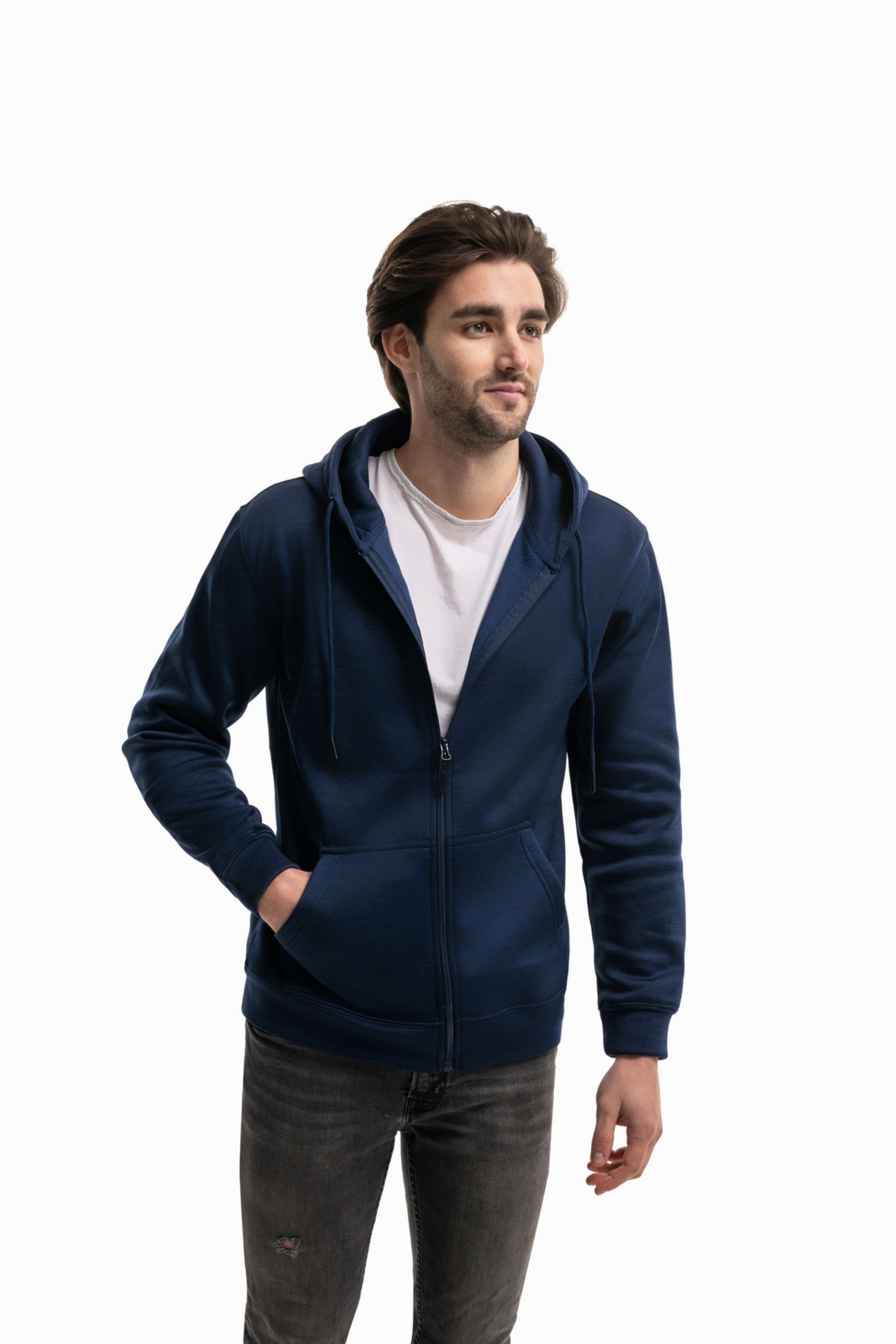 Big & Tall Premium Zip-Up Hoodie for Men with Smooth Silky Matte Finish & Cozy Fleece Inner Lining Sweater with Hood
