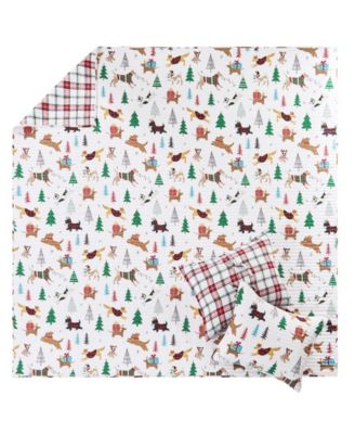 Jingle Paws Reversible 3-Pc. Quilt Set, King/California King
