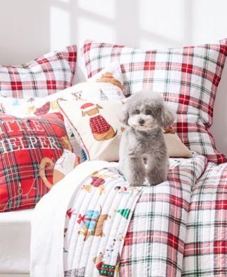 Jingle Paws Plaid 2-Pc. Sham Set, European