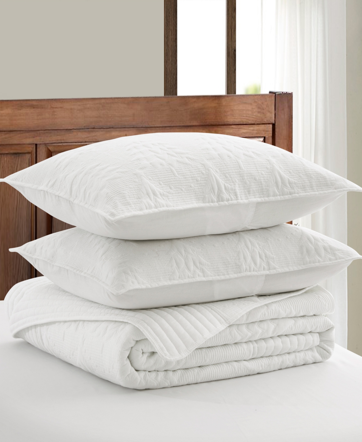 Levtex O Christmas Tree Stitching 2-pc. Quilt Set, Twin/twin Xl In White