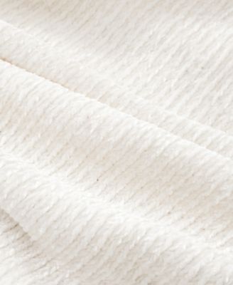 Lifestyle Solid Woven Micro Chenille Throw, 51 x 67