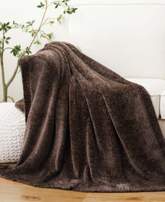 Lifestyle Solid Woven Micro Chenille Throw, 51" x 67"
