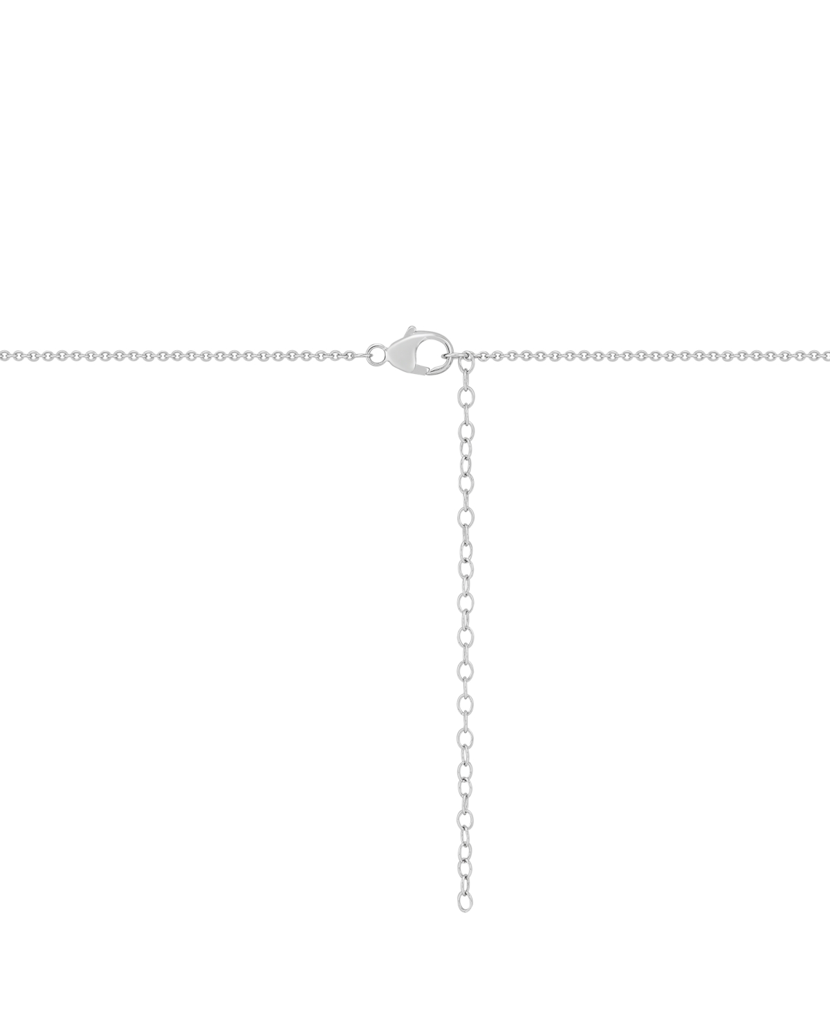 Diamond Bezel Collar Necklace (1/2 c. t.w.) in 10k White Gold, + extender - 10K White Gold