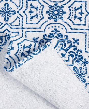 Martha Stewart Embellished Floral and Plaid 100% Cotton Kitchen Towels Set  of 2