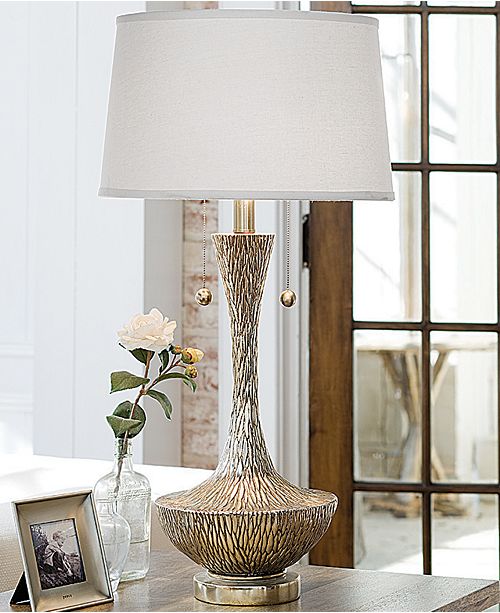Regina Andrew Design Embossed Silver Vessel Table Lamp Lighting