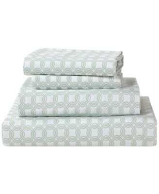 Microfiber Easy Care Printed 4-Pc. Sheet Set, Full