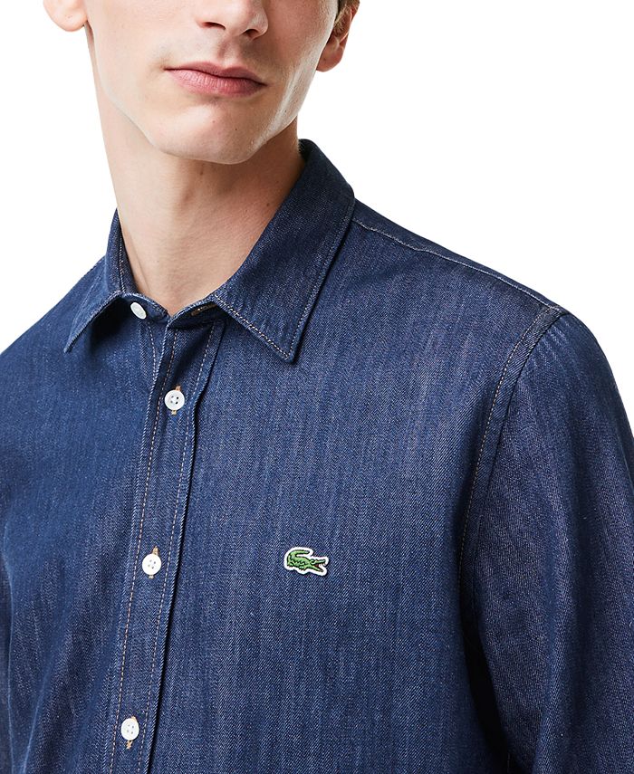 Men's Blue Denim Lacoste Shirt 44
