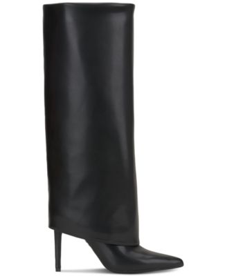 Skylar Wide-Calf Fold Over Cuffed Knee High Boots, Created for Macy's