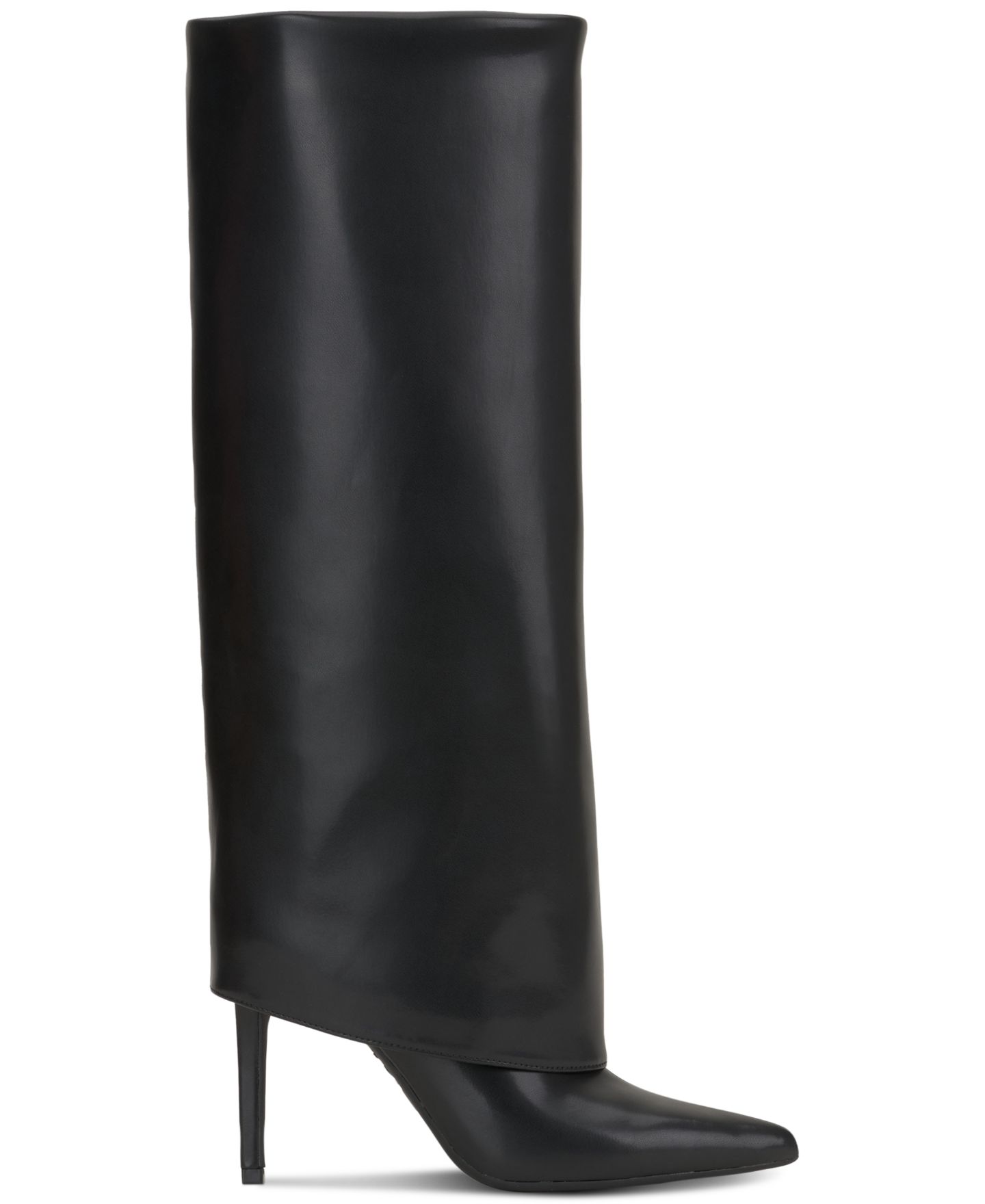 Женские ботинки I.N.C. International Concepts Skylar Fold Over Cuffed Dress Boots, Regular & Wide Calf, цвет: Чёрный гладкий — фото 3