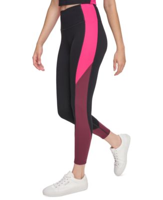 Calvin Klein jumbo logo color block high waist full length leggings in  black/secret
