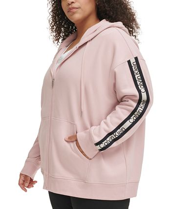 Size Macy\'s - Plus Hoodie Logo-Stripe Calvin Klein
