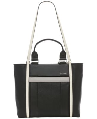 Calvin Klein Saffiano Leather Tote - Macy's