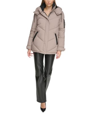 DKNY Jeans - Women's Mid-Length Long-Sleeve Puffer Jacket