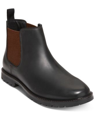 Men's Midland Leather Water-Resistant Pull-On Lug Sole Chelsea Boots